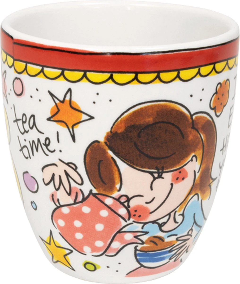 Blond Amsterdam, Even Bijkletsen Mini Mok rode rand zonder oor, 0,2L Blond Amsterdam, Even Bijkletsen Mini Mok Rode Rand Zonder Oor, 0,2L -Le Creuset Winkel 1016x1200 1