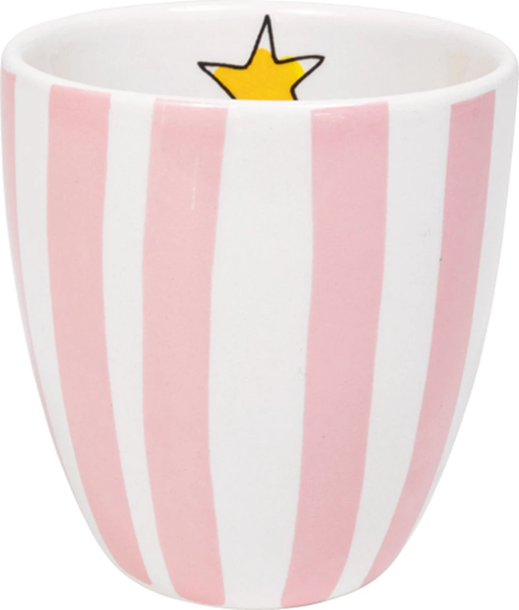 Blond Amsterdam, Even Bijkletsen Mini Mok roze streep zonder oor, 0,2L Blond Amsterdam, Even Bijkletsen Mini Mok Roze Streep Zonder Oor, 0,2L -Le Creuset Winkel 1021x1200 1