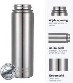 Thermo Master MasterBottle Drinkfles Met 3 Doppen - 650 Ml - Staal -Le Creuset Winkel 1057x1200 1
