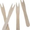 Merkloos 50x Houten Wegwerp Snack Vorkjes/ Patat Vorkjes 8.5 Cm - Duurzaam - Milieuvriendelijke/milieubewuste Keuze