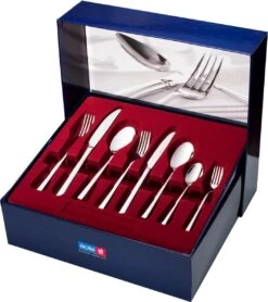 Sola Bestekset Luxor - Modern - 8 Persoons - 70 Delig - Zilverwit Edelstaal 18/10 - RVS - Zilver -Le Creuset Winkel 1068x1200 2