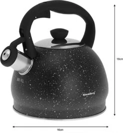 Fluitketel Inductie Gas Waterkoker 2.0 L ‘’Cosenza’’ Mat Zwart RVS -Le Creuset Winkel 1108x1200 9