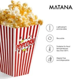 50 Duurzame Popcorn Bakjes (18x10cm) - Popcorn Zakjes Voor Filmavonden, Feestjes - Ook Geschickt Als Snoepbakje Of Feestzakje Voor Kinderen -Le Creuset Winkel 1115x1200 2