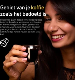 Dubbelwandige ESPRESSO Glazen Van Borosilicaat - Warme En Koude Dranken Kopjes - 70 ML - Set Van 4 3 Dubbelwandige ESPRESSO Glazen Van Borosilicaat - Warme En Koude Dranken Kopjes - 70 ML - Set Van 4 -Le Creuset Winkel 1122x1200 3