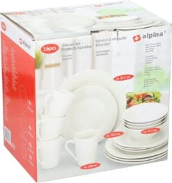 Alpina 16-delige Serviesset - Wit - 4 Personen -Le Creuset Winkel 1125x1200 1