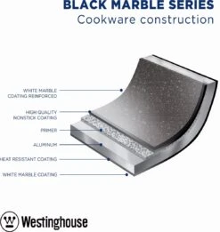 Westinghouse Hapjespan Inductie - Ø 28 Cm - Zwart Marmer - Met Deksel -Le Creuset Winkel 1134x1200 4