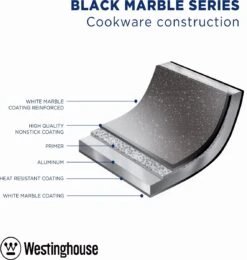Westinghouse Grillpan - Ø 28 Cm - Zwart Marmer - Geschikt Voor Alle Warmtebronnen Inclusief Inductie - Steakpan Met Antiaanbaklaag- Aluminium -Le Creuset Winkel 1138x1200 1