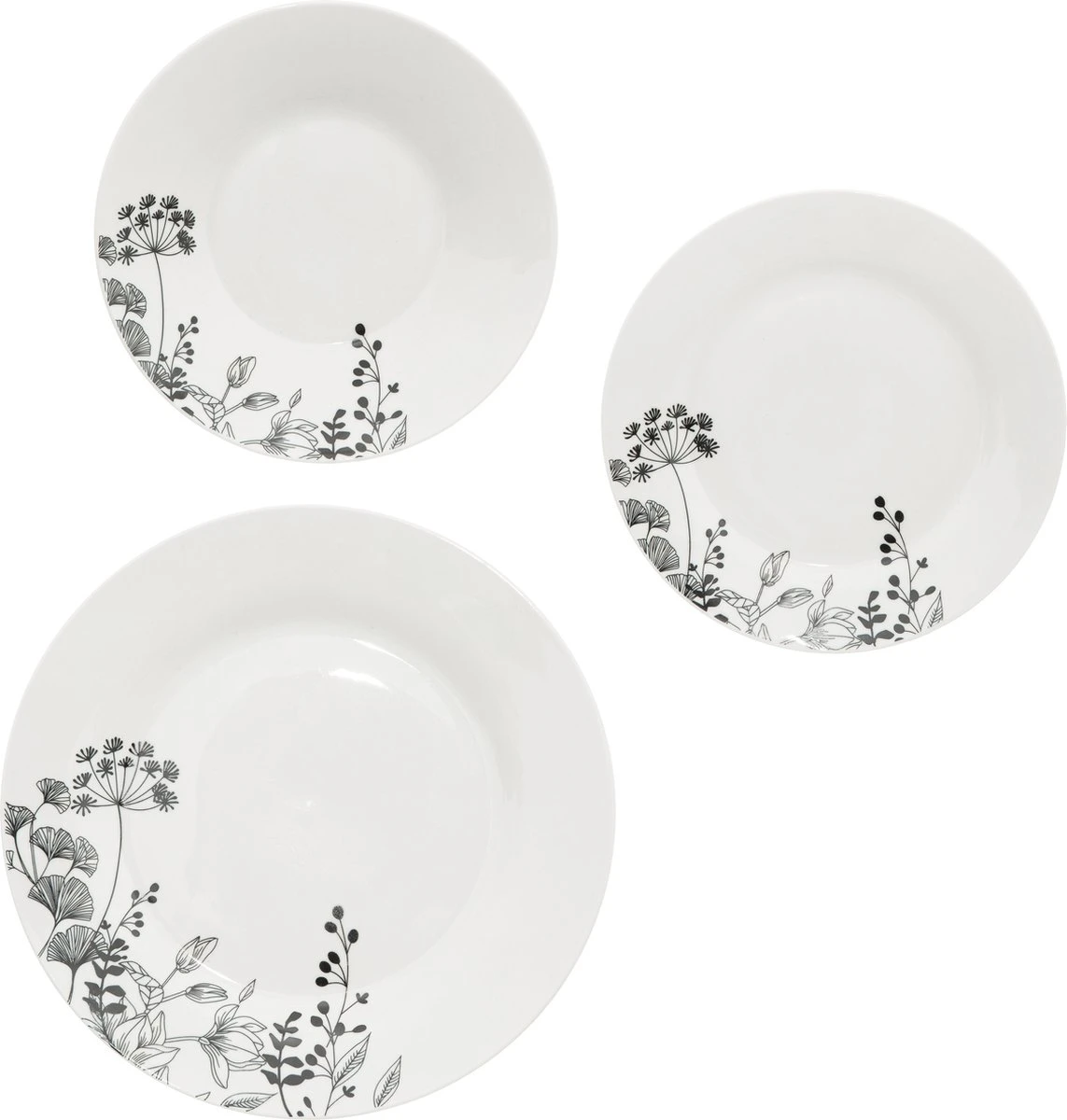 4goodz Wild Flower Porseleinen Servies set 6-persoons 18-delig - Wit/Zwart 4goodz Wild Flower Porseleinen Servies Set 6-persoons 18-delig - Wit/Zwart -Le Creuset Winkel 1143x1200 2