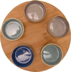 Cosy & Trendy Serveerplank Bamboe Dia 25 Cm Met 5x Luxe Hapjes/saus/tapas Schaaltjes -Le Creuset Winkel 1191x1200 10