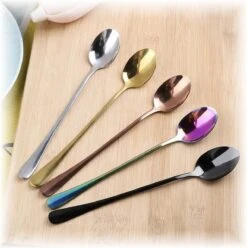 Fako Bijoux® - 6 Lange Lepels - Latte Macchiato - Longdrink - Cocktail - Dessert - IJs - Koffie - Zilver - 6 Stuks - Bewaarzakje -Le Creuset Winkel 1196x1200 18