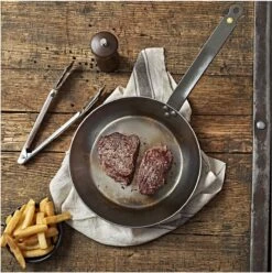 DeBuyer Mineral B Element Koekenpan - Zilver - Rond - Ø 24 Cm -Le Creuset Winkel 1196x1200