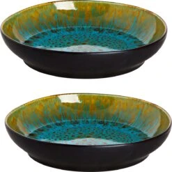 Palmer Bord Diep Lotus 21 Cm Zwart Turquoise Stoneware 2 Stuk(s) -Le Creuset Winkel 1199x1200 9