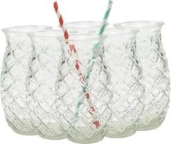 Merkloos Beker - Glas Ananas - 6 Stuks - Zomer - Cocktail -400ml -Le Creuset Winkel 1200x1009 3
