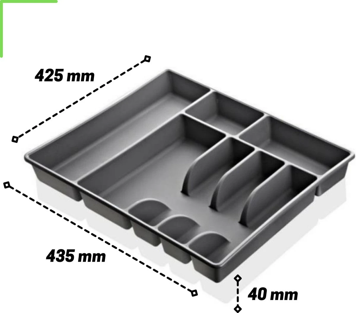 emhouse XL Bestekcassette Bestekbak Kunststof Besteklade Bestekbak 43,5x42,5x4 cm Wit Emhouse XL Bestekcassette Bestekbak Kunststof Besteklade Bestekbak 43,5x42,5x4 Cm Wit -Le Creuset Winkel