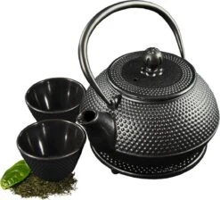 SakuraTea - Theepot Set - 4-delig - Gietijzer - Zwart - 0.8L - 2 Kopjes (100ml) -Le Creuset Winkel 1200x1086 4