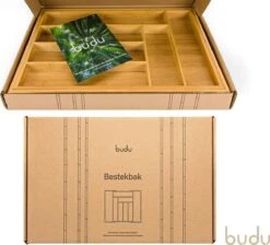 Budu Uitschuifbare Bamboe Bestekbak #47 (47 Cm Diep) - Bestekcassette Hout - Besteklade - 47 X 30,6 - 50 Cm - 6/8 Vakken -Le Creuset Winkel 1200x1087 1