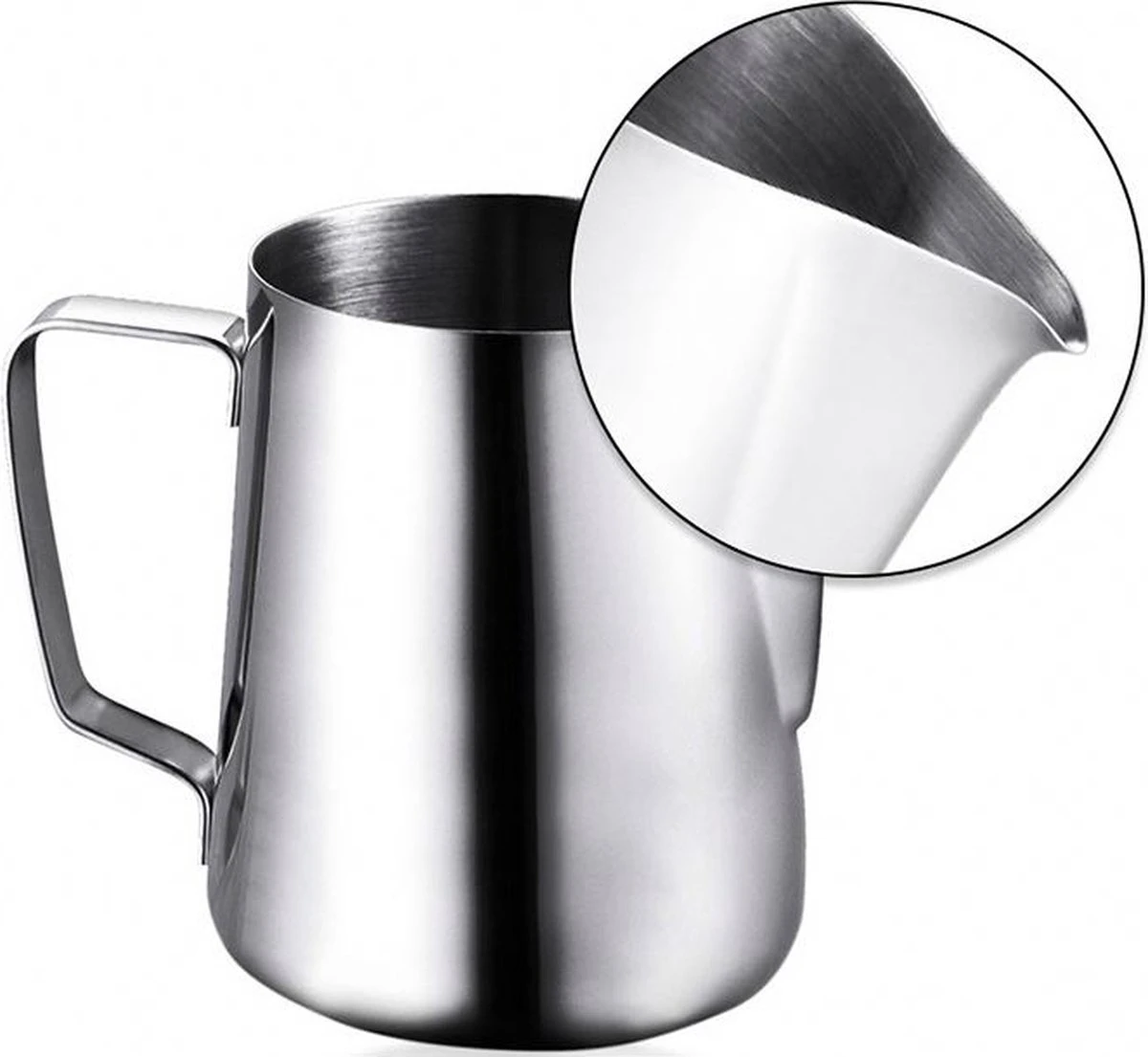 Melkopschuimkan - RVS - Melkkannetje - Barista - Melkkan - 600ML Melkopschuimkan - RVS - Melkkannetje - Barista - Melkkan - 600ML -Le Creuset Winkel 1200x1105 4
