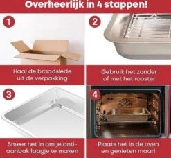 YUGN COMBI Set Braadslede Ovenschaal Combi Braadslee Oven Set - 2x Braadslede Met Rooster Voor Ovengerechten - 36x27x7CM En 40x30x7CM En Inclusief Bakkwast - Cadeau- Cadeautip -Le Creuset Winkel 1200x1108 4