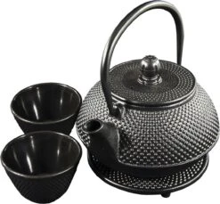 SakuraTea - Theepot Set - 4-delig - Gietijzer - Zwart - 0.8L - 2 Kopjes (100ml) -Le Creuset Winkel 1200x1113 4