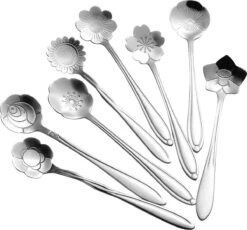 Fako Bijoux® - Bloemen Lepels Set - Theelepel / Koffielepel - 12cm - Zilver - 8 Stuks 5 Fako Bijoux® - Bloemen Lepels Set - Theelepel / Koffielepel - 12cm - Zilver - 8 Stuks -Le Creuset Winkel 1200x1115 3