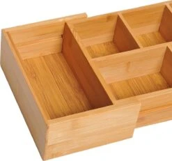 Verstelbare Lade Organizer - Voor Bestek/Keuken/Bureau/Make-Up/Accessoires – Uitschuifbare Lade Inzet Verdeler - Opbergbak Doos - Verstelbaar In 5 Of 7 Compartimenten - Duurzaam Bamboe Hout -Le Creuset Winkel 1200x1121 6