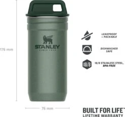 Stanley The Nesting Shot Glass Set - Hammertone Green 2 Stanley The Nesting Shot Glass Set - Hammertone Green -Le Creuset Winkel 1200x1124 5