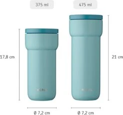 Mepal Isoleerbeker Ellipse 475 Ml – Houdt Je Drankje 6 Uur Warm En 10 Uur Koud – Nordic Denim – Koffiebeker To Go – Lekdicht – Thermosbeker -Le Creuset Winkel 1200x1126 2