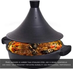 Aluminium Tajine Agadir- Matt Black Geschikt Ook Voor Inductie -Le Creuset Winkel 1200x1131 2