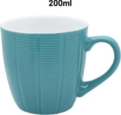 Orange85 Koffiekopjes Gekleurd - Set Van 6 - Koffiemokken - Streep - 200 Ml - Reliëf - Aardewerk - Met Oor - Theemokken -Le Creuset Winkel 1200x1136 4