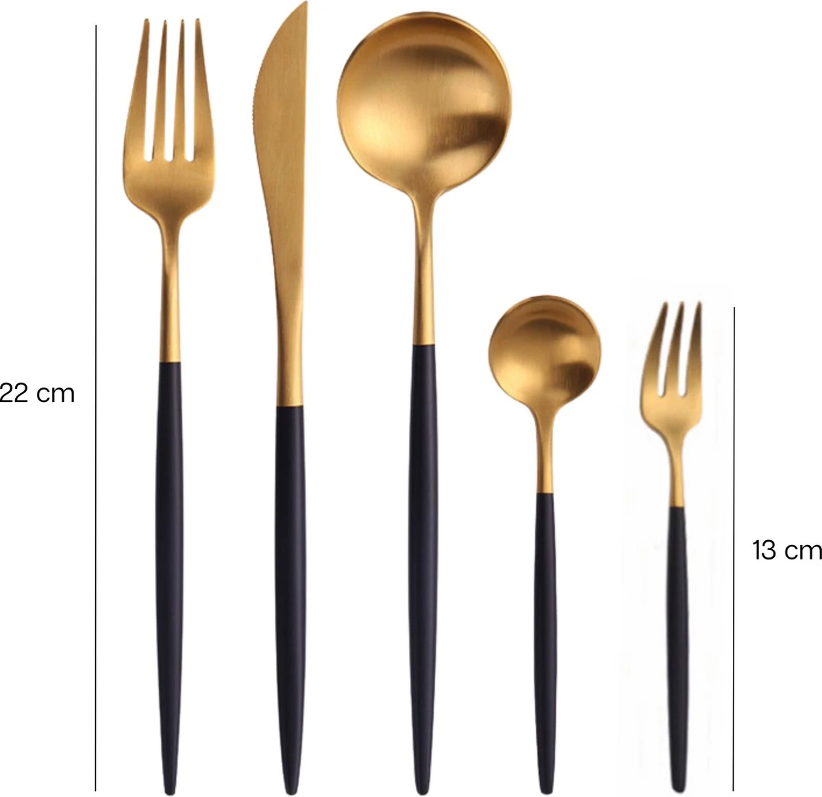 LuZana - Bestek set goud - 30-delig - bestekset 6 persoons - goud/zwart - Bestek - Borden - Bestekset zwart LuZana - Bestek Set Goud - 30-delig - Bestekset 6 Persoons - Goud/zwart - Bestek - Borden - Bestekset Zwart -Le Creuset Winkel 1200x1164 4