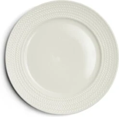 Riviera Maison Bord, Dinerbord, Servies, Tafeldecoratie, Eetkamer, Keuken - RM Bellecôte Dinner Plate - Wit - Porselein - 1 Stuk
