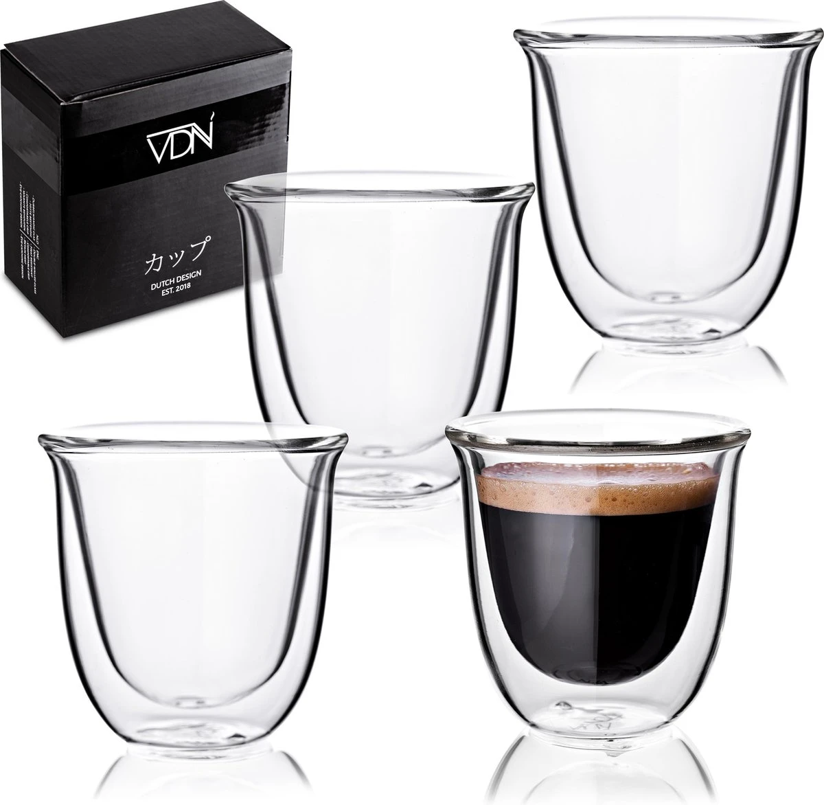 Dubbelwandige ESPRESSO glazen van borosilicaat - Warme en koude dranken kopjes - 70 ML - Set van 4 Dubbelwandige ESPRESSO Glazen Van Borosilicaat - Warme En Koude Dranken Kopjes - 70 ML - Set Van 4 -Le Creuset Winkel 1200x1172 4