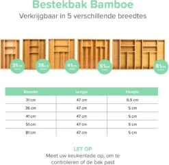 Grote Bestekbak Bamboe 81x47CM - Coninx Besteklade - Opbergbak - Duurzaam - Bamboe - Voor Laden Vanaf 47cm Diep -Le Creuset Winkel 1200x1172 7