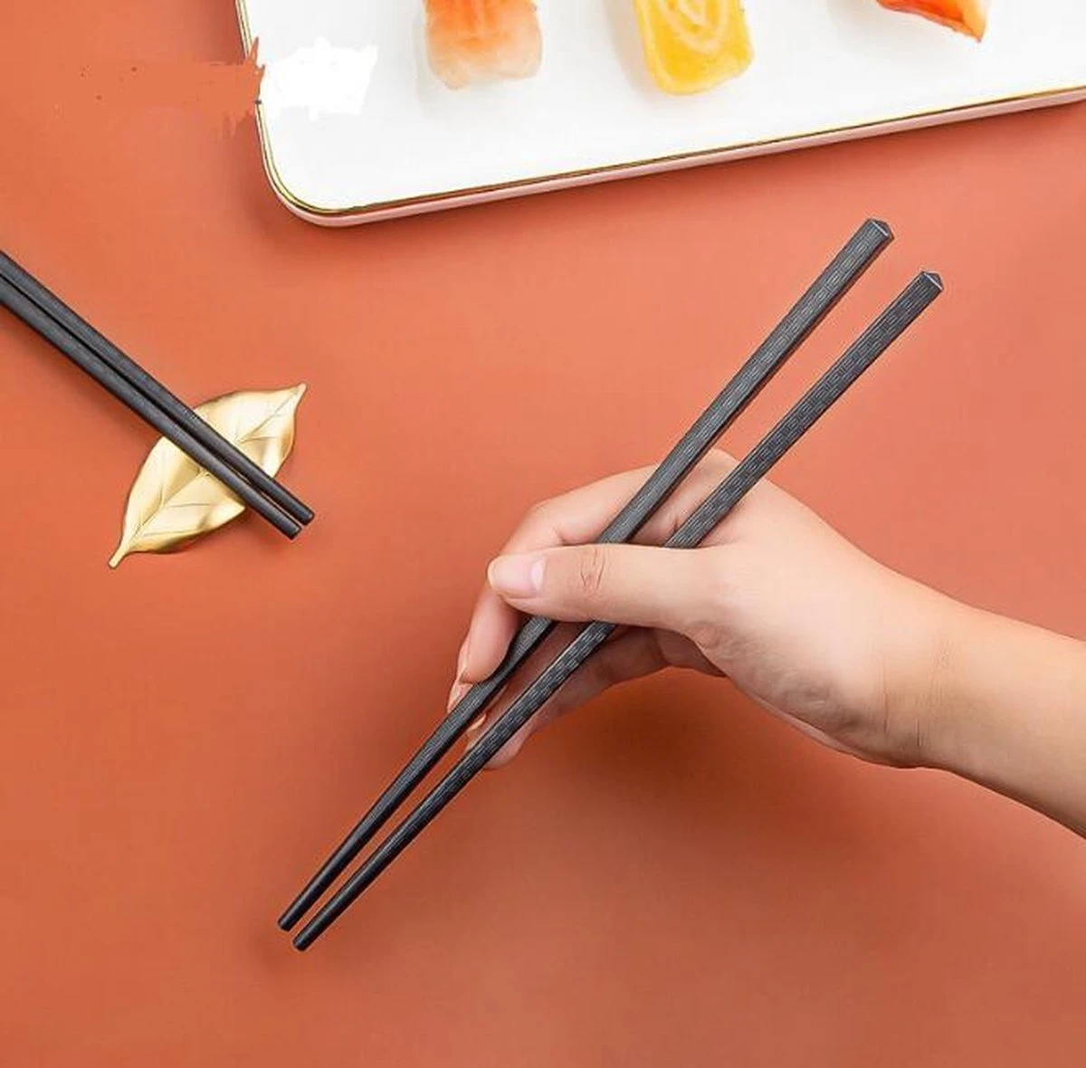 4 Setjes Luxe Zwarte Sushi Eetstokjes 4 Setjes Luxe Zwarte Sushi Eetstokjes -Le Creuset Winkel 1200x1180 5