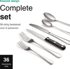 Vivid Green Bestekset (36-delig) - Bestek Set 6 Persoons - Lepels, Messen, Vorken En Steakmessen - Vaatwasserbestendig - RVS -Le Creuset Winkel 1200x1184 8