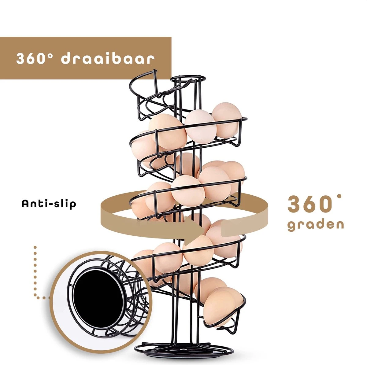 Eiermand – Eierrek – Eierhouder – Eieren – 360° - Zwart - Pasen - 39 eieren - BAULK® Eiermand – Eierrek – Eierhouder – Eieren – 360° - Zwart - Pasen - 39 Eieren - BAULK® -Le Creuset Winkel 1200x1194 18