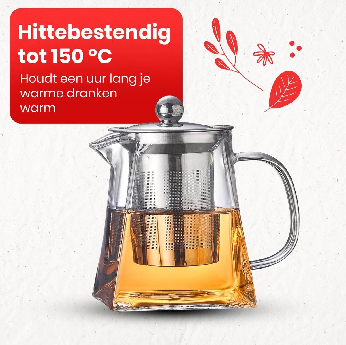 Procidi® Glazen Theepot met Filter - Theekan met Infuser - Dubbelwandig Borosilicaat Glas - Thee Thermoskan - Koffiekan 950 ML - Teapot Procidi® Glazen Theepot Met Filter - Theekan Met Infuser - Dubbelwandig Borosilicaat Glas - Thee Thermoskan - Koffiekan 950 ML - Teapot -Le Creuset Winkel 1200x1197 15