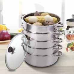 Service96 - Stoompan - 5 Lagen - Roestvrij Staal - Dikke Stoompan - Soeppan - Universele Kookpotten - Voor Inductiekookplaat, Gasfornuis - Kookgerei 3 Service96 - Stoompan - 5 Lagen - Roestvrij Staal - Dikke Stoompan - Soeppan - Universele Kookpotten - Voor Inductiekookplaat, Gasfornuis - Kookgerei -Le Creuset Winkel 1200x1198 14