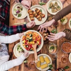 Haago 100 Biologisch Afbreekbare Ronde Borden Set Van Suikerriet, Large (26cm) En Small (18cm) - Milieuvriendelijk En Composteerbaar -Le Creuset Winkel 1200x1199 12