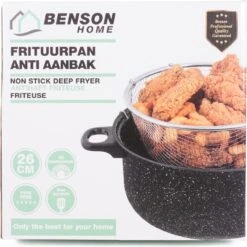 Benson Frituurpan Met Korf - Ø 26 Cm - Carbonstaal Met Marmer Coating 7 Benson Frituurpan Met Korf - Ø 26 Cm - Carbonstaal Met Marmer Coating -Le Creuset Winkel 1200x1199 8