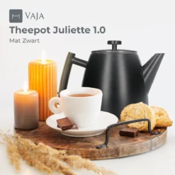 Vaja® Camille Theepot Zwart Met Filter - 1 Liter - RVS - Dubbelwanding -Le Creuset Winkel 1200x1200 1055