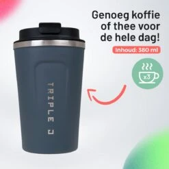 Triple J® Koffiebeker To Go - Thermosbeker - BPA & Lekvrij - 380ml - Blauw -Le Creuset Winkel 1200x1200 1076