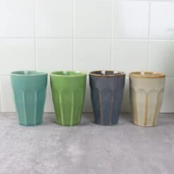 Orange85 Cappuccino Mokken - Latte Macchiato Glazen - 330 Ml - Hittebestendig - Set Van 4 - Porselein - Multicolor - Cappuccino Glazen - Cappuccino Kopjes -Le Creuset Winkel 1200x1200 1093