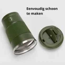 Castagnola Design RVS Koffiebeker To Go - Groen - 380ml - Thermosbeker - Theebeker -Le Creuset Winkel 1200x1200 1111