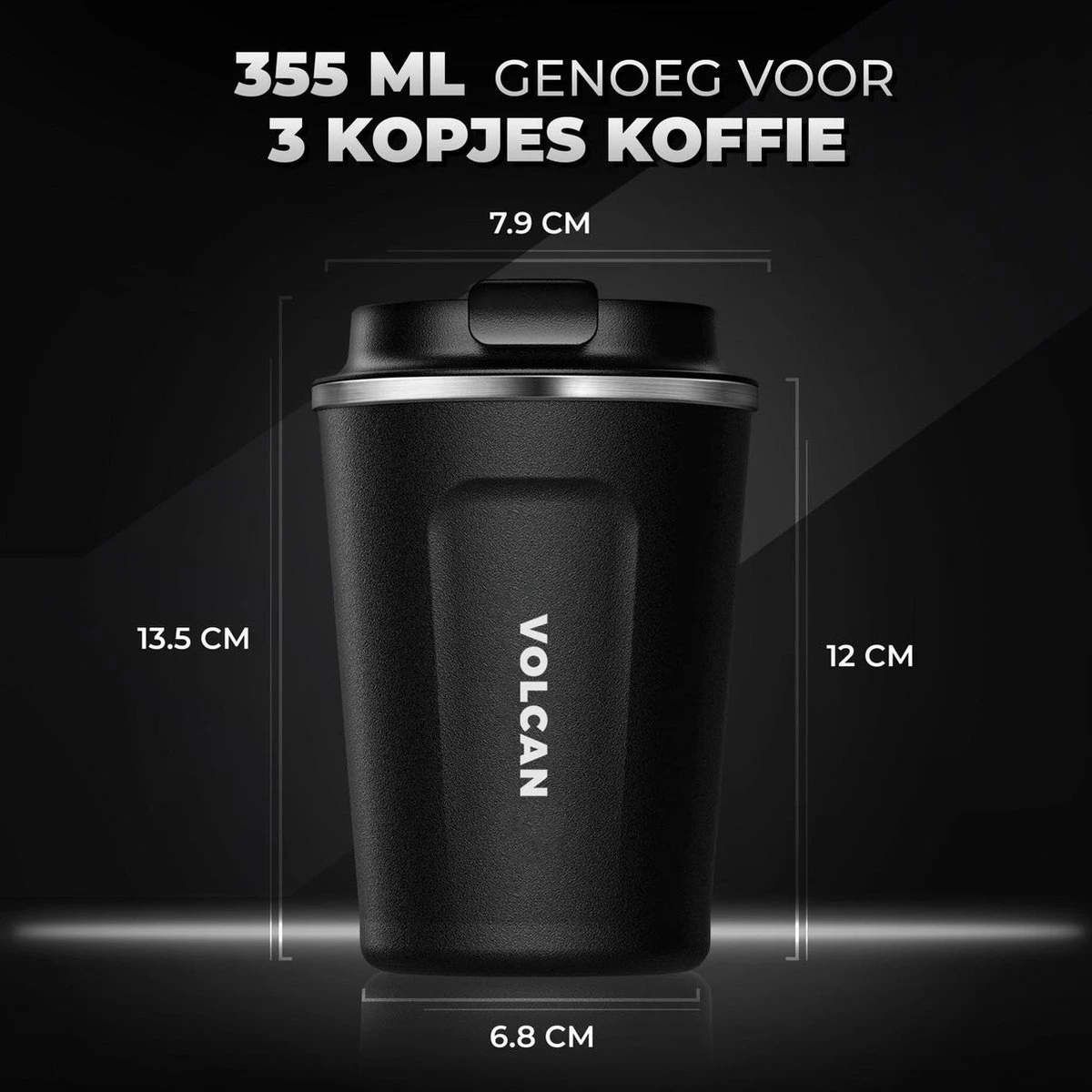 Volcan RVS Koffiebeker To Go - Thermosbeker - Theebeker - Coffee - Zwart Volcan RVS Koffiebeker To Go - Thermosbeker - Theebeker - Coffee - Zwart -Le Creuset Winkel 1200x1200 1130