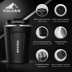 Volcan RVS Koffiebeker To Go - Thermosbeker - Theebeker - Coffee - Zwart 9 Volcan RVS Koffiebeker To Go - Thermosbeker - Theebeker - Coffee - Zwart -Le Creuset Winkel 1200x1200 1137