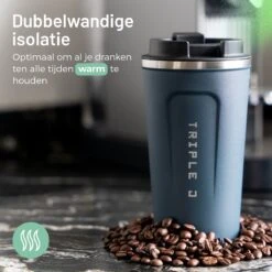 Triple J® Koffiebeker To Go - Thermosbeker - BPA & Lekvrij - 510ml - Blauw -Le Creuset Winkel 1200x1200 1140