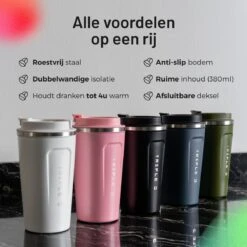 Triple J® Koffiebeker To Go - Thermosbeker - BPA & Lekvrij - 510ml - Roze -Le Creuset Winkel 1200x1200 1175