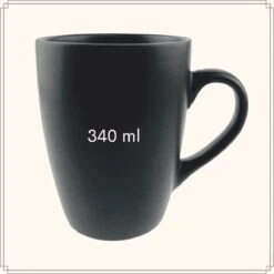 OTIX Koffiekopjes - Met Oor - Set Van 6 - Mat - Zwart - 340ml -Le Creuset Winkel 1200x1200 1265