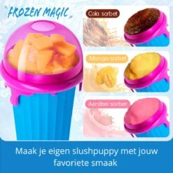 Frozen Magic Slushy Maker - Slush Puppy Maker - IJscrusher - Slush Puppy Beker - Slushy Puppy Maker - Slush Puppy Machine - Slush Maker - Slushy Cup - Tiktok - Bruin -Le Creuset Winkel 1200x1200 1303